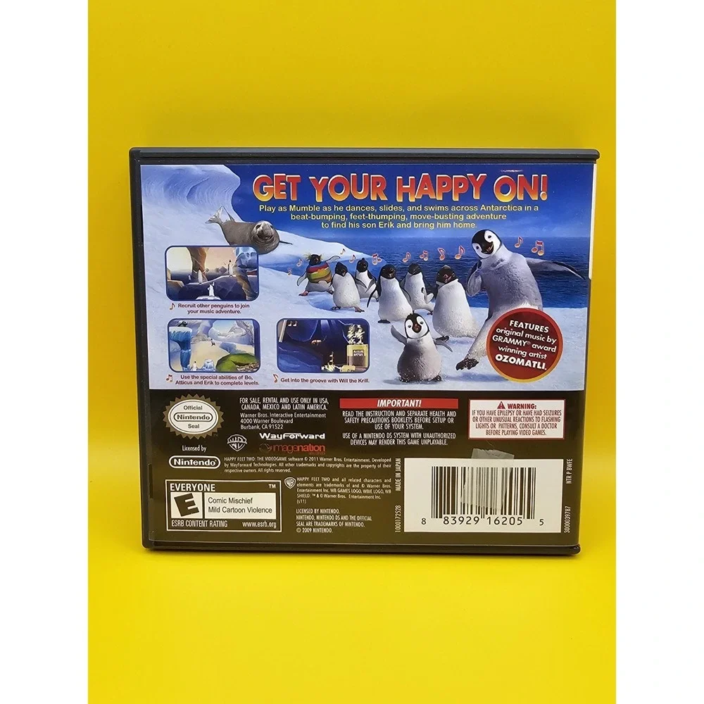 Happy Feet Two (Nintendo DS, 2011) - CIB With Manual & Happy Feet One Loose Game - Picture 5 of 5